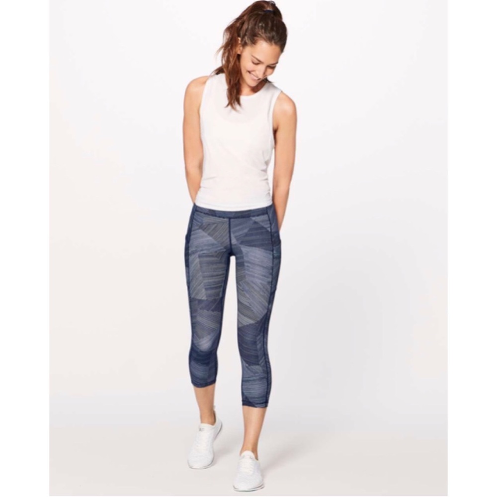 Lululemon Speed Up Etch Hail Midnight Navy Leggings Size 4